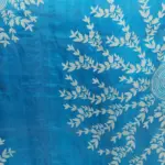 Blue Handpainted Pure Silk Saree - Image 4