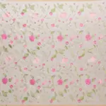 Pink Organza Silk Saree with Beautiful Floral Embroidery - Image 6