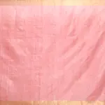 Onion Pink Pure Tussar Silk Saree - Image 4