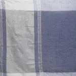 Blue Handwoven Pure Linen Saree - Image 4