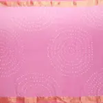 Rani Pink Organza Silk Saree with Bandhani Prints - Image 4