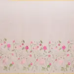 Peach Organza Silk Saree with Beautiful Floral Embroidery - Image 5