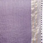 Purple Chiniya Silk Saree with Resham Zari Weaves - Image 7