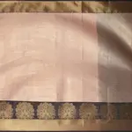 Powder Pink Kora Silk Saree with Gold Zari Weaves - Image 4