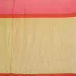 Yellow Handwoven Pure Linen Saree - Image 5