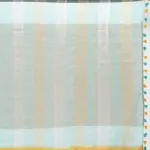Pastel Blue Handwoven Pure Linen Saree - Image 5