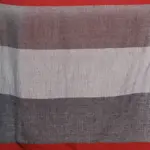 Black Handwoven Pure Linen Saree - Image 5