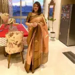 Powder Pink Kora Silk Saree with Gold Zari Weaves - Image 5