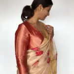 Red Banarasi Brocade Silk Blouse - Image 2