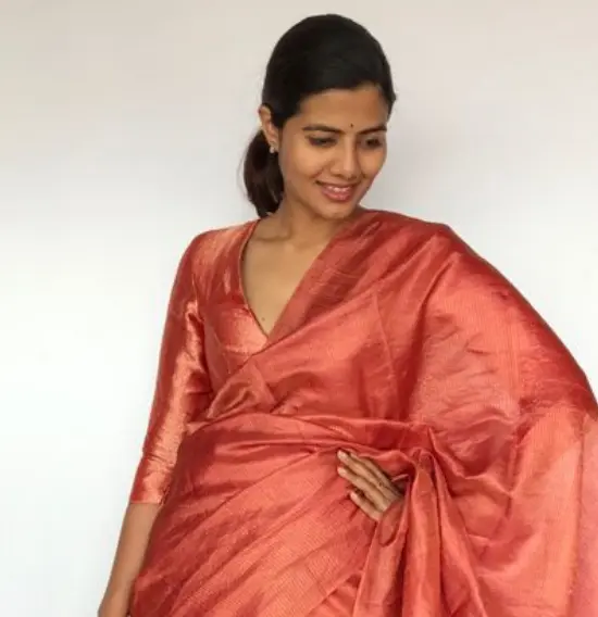 Red Banarasi Brocade Silk Blouse