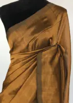 Mustard Pure Mangalagiri Silk Saree - Image 4