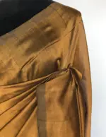 Mustard Pure Mangalagiri Silk Saree - Image 5