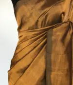 Mustard Pure Mangalagiri Silk Saree - Image 7