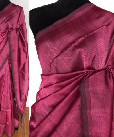 Pink Pure Mangalagiri Silk Saree