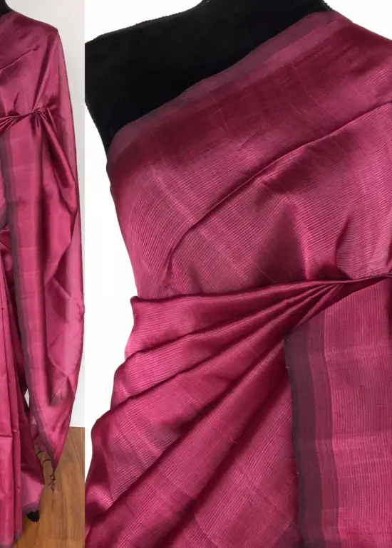 Pink Pure Mangalagiri Silk Saree