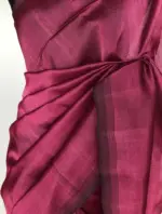 Pink Pure Mangalagiri Silk Saree - Image 5