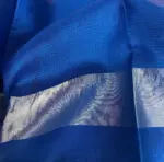 Blue Kota Silk Saree with Gold Zari Buttas - Image 8