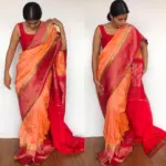 Peach Banarasi Silk Saree with Beautiful Meenakari Weaves - Image 2