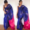 Royal Blue Kanjivaram Silk Saree with Silver Zari Weaves