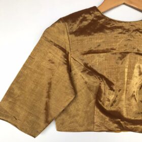Handwoven Gold Pure Tissue Silk Blouse