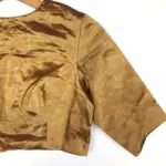 Handwoven Gold Pure Tissue Silk Blouse - Image 2