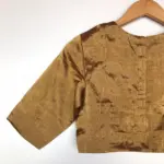 Handwoven Gold Pure Tissue Silk Blouse - Image 4
