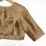 Handwoven Gold Pure Tissue Silk Blouse - Image 9