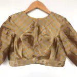 Handwoven Gold Pure Tissue Silk Blouse - Image 2