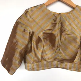 Handwoven Gold Pure Tissue Silk Blouse