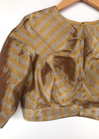 Handwoven Gold Pure Tissue Silk Blouse