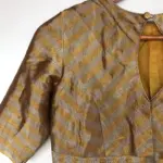 Handwoven Gold Pure Tissue Silk Blouse - Image 7