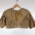 Handwoven Gold Pure Tissue Silk Blouse - Image 8