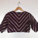 Dark Purple Raw Silk Blouse - Image 7