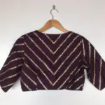 Dark Purple Raw Silk Blouse - Image 8