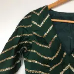 Bottle Green Raw Silk Blouse - Image 7