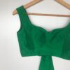 Green Raw Silk Blouse