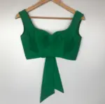 Green Raw Silk Blouse - Image 2