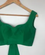 Green Raw Silk Blouse - Image 6