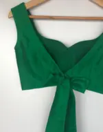 Green Raw Silk Blouse - Image 5