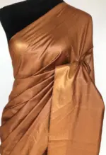 Beige Handloom Tussar Ghicha Silk Saree - Image 3