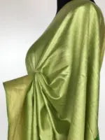 Green Handloom Tussar Ghicha Silk Saree - Image 6