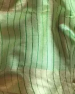 Green Handloom Tussar Ghicha Silk Saree - Image 8