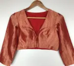 Red Banarasi Brocade Silk Blouse - Image 6