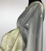 Silver Kota Silk Saree with Mirror Work - Image 6