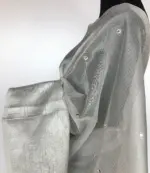 Silver Kota Silk Saree with Mirror Work - Image 7