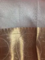 Silver Kota Silk Saree with Mirror Work - Image 7