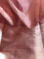 Peach Kota Silk Saree with Mirror Work - Image 8