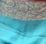 Pure Blue Banarasi Khaddi Georgette Saree - Image 6