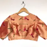 Gold Banarasi Silk Paithani Blouse - Image 2