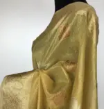 Yellow Tissue Silk Saree with Gold and Silver Zari Buttas - Image 7